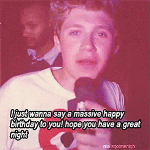 Niall Horan Massive Happy Birthday GIF. This 498 x 498 animated GIF is part of our one direction birthday collection. Created by nastena. View the original…