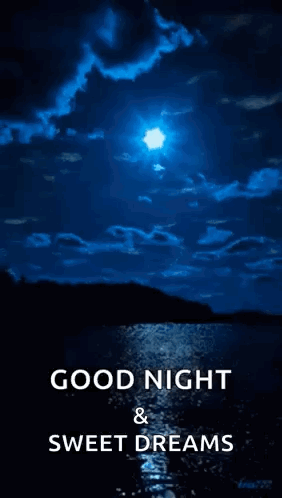 Night Time Night Sky Moon GIF