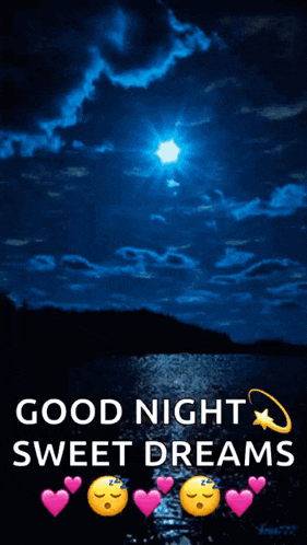 Night Time Night Sky Moon GIF