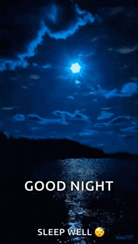 Night Time Night Sky Moon GIF