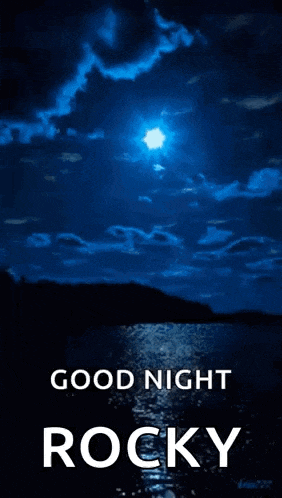 Night Time Night Sky Moon GIF
