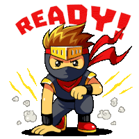 Ninja Action Sticker
