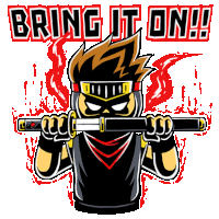 Ninja Action Sticker