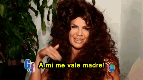 Niurka Con Peluca Enseñando Las Uñas GIF