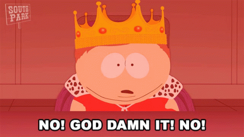 No God Damn It No Eric Cartman GIF