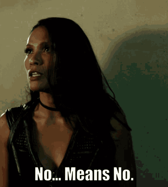 No Means No Mazikeen Smith GIF