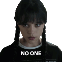 No One Wednesday Addams Sticker