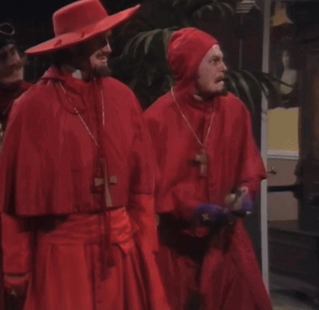 Nobody Expects The Spanish Inquisition Monty Python'S Flying Circus No One Expects The Spanish Inquisition GIF