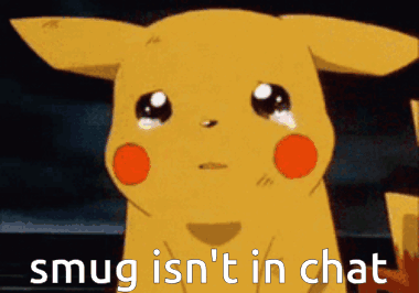 Nosmug Smugchat GIF. This 380 x 266 animated GIF is part of our sad pikachu collection. Created by DeskSocks. View the original animation, share it, or…