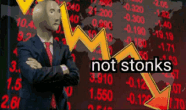 Not Stonks Meme GIF