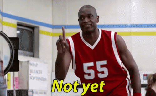 Not Yet GIF. This 498 x 308 animated GIF is part of our mutombo finger wag collection. Related themes include no, nope. View the original animation, share…