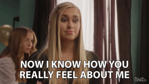 Now I Know How You Really Feel About Me Offended GIF
