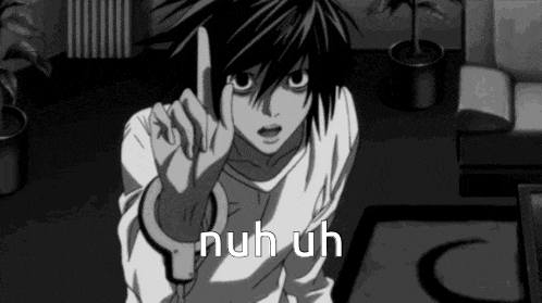 Nuh Uh Anime GIF