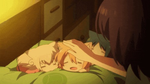 Nyanko Days Sleepy GIF