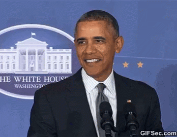 Obama Smiling GIF. This 348 x 270 animated GIF is part of our obama not bad collection. Related themes include laughing, no, nope. View the original…