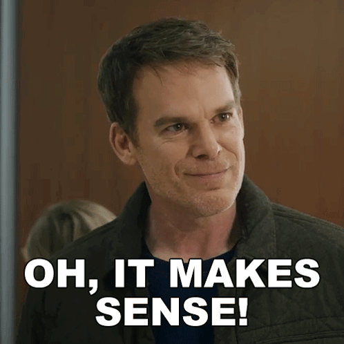 Oh It Makes Sense Dexter Morgan GIF