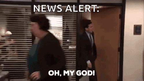 Oh My God Okay GIF. This 498 x 281 animated GIF is part of our the office its happening collection. Related themes include lets go, oh my god, okay. Created…