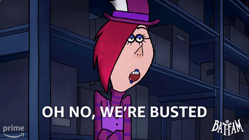 Oh No We'Re Busted Bat-fam GIF