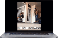 Oh Shit A Mac Oh Shit A Rat Sticker