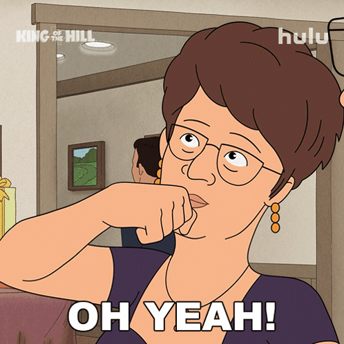 Oh Yeah Peggy Hill GIF. This 498 x 498 animated GIF is part of our king of the hill yep collection. Related themes include finally, oh yeah. Created by…