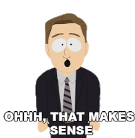 Ohhh That Makes Sense South Park Sticker