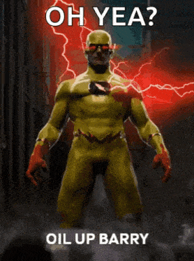 Oil Up Barry Reverse Flash GIF