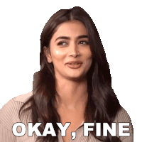 Okay Fine Pooja Hegde Sticker