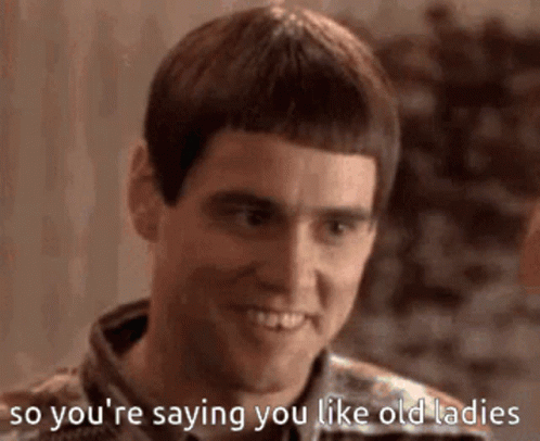 Old Ladies Jim Carrey GIF. This 498 x 406 animated GIF is part of our so youre saying theres a chance animated collection. Related themes include jim…