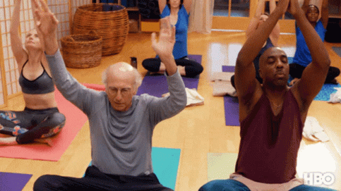 Old Man Yoga GIF