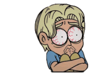 Olhos Vermelhos Olho Arregalado Sticker