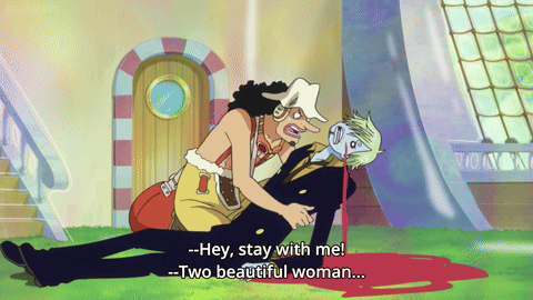 One Piece Sanji And Usopp GIF. This 480 x 270 animated GIF is part of our sanji nosebleed collection. Related themes include anime, beautiful, funny…