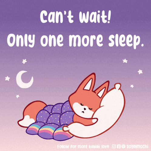 Only-one-more-sleep I-cant-wait GIF