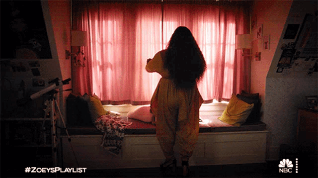 Open The Curtains Zoey GIF