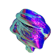 Optical Illusion Rotating Head Sticker