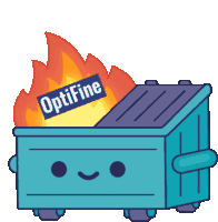 Optifine This Is Fine Sticker