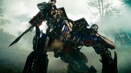 Optimus Prime Forest Battle GIF