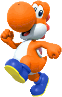 Orange Yoshi Yoshi Sticker