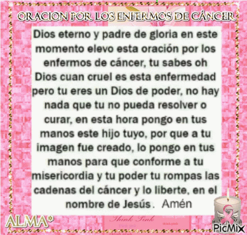 Oriaciion Cancer GIF. This 498 x 473 animated GIF is part of our cancer de mama collection. Related themes include amen, candle. Created by AlmaRosaMiranda…