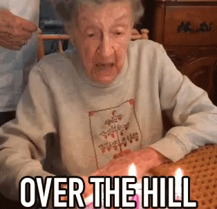 Over The Hill Grandma GIF. This 314 x 302 animated GIF is part of our over the hill birthday collection. Related themes include laugh. Created by…