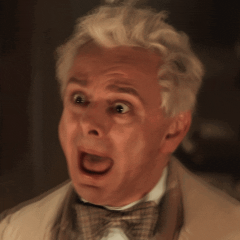 Panic Aziraphale GIF