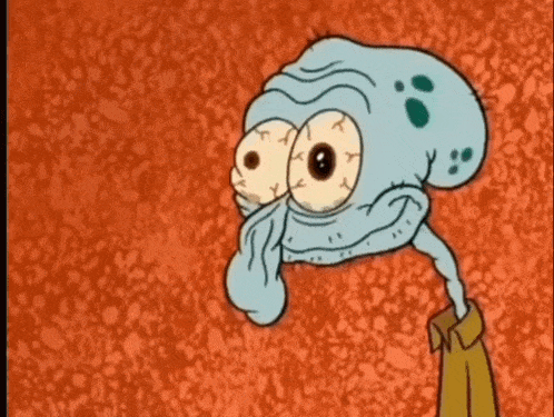 Paper Squidward GIF