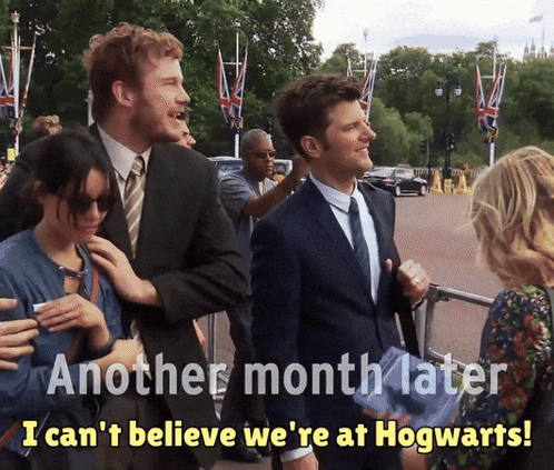 Parks And Recreation It'S Important To Me That You Know That Ben Andy Hogwarts Is Fictional GIF