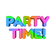 Party Time Happy Birthday Sticker