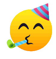 Partying Face Joypixels Sticker