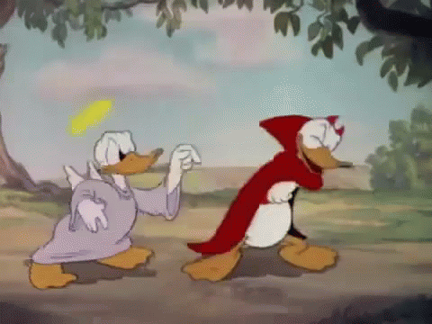 Pato Donald Angel Vs Diablo GIF