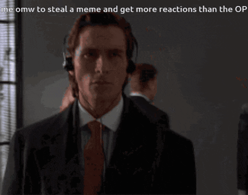 Patrick Bateman Meme Stealing GIF