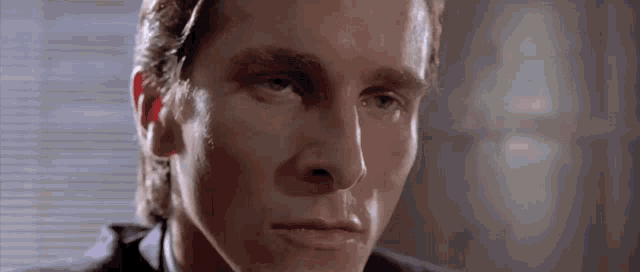 Patrick Bateman Stare GIF