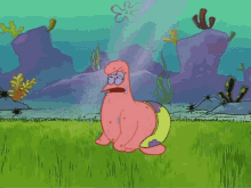 Patrick Coughing GIF