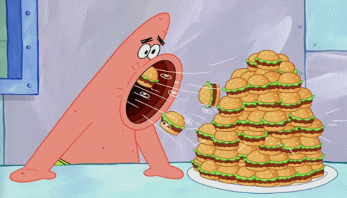 Patrick Star Krabby Patty GIF