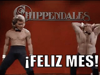 Patrick Swayze Y Chris Farley Desean Un Feliz Mes GIF